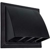 Cowled Grille 100mm / 4" Black External Exterior Ducting Air