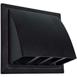 Cowled Grille 100mm / 4" Black External Exterior Ducting Air Vent Round Spigot & Damper