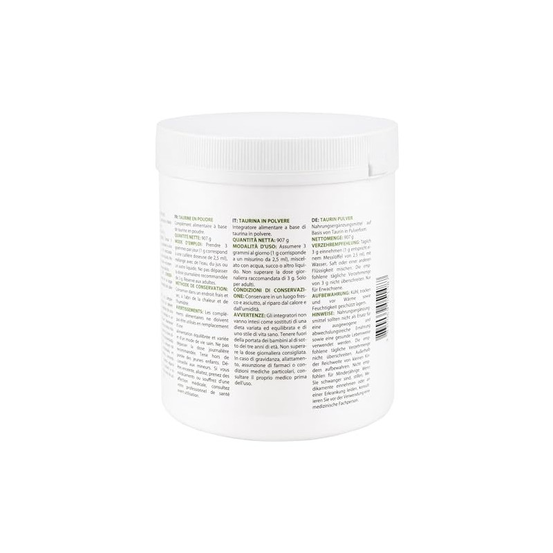 Taurine Powder | 2 lb - 907 g | 100%