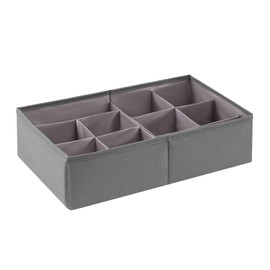 Drawer Organizer Clothes, Adjustable Dividers and Can Change the Size of the Dividers According, Can be Used in the Bedroom, Nursery and Closet Organizer or Storage, Underwear, Socks (Grey, Small)