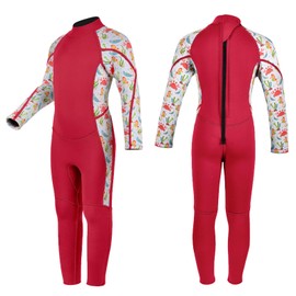 REALON Kids Wetsuit for Girls Boys Toddler and Youth 3mm Neoprene Child Full Wet Suits Warm in Cold Water Thermal Swimsuit Back Zip for Swimming Diving Jet Skiing Surfing