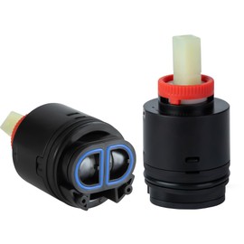 N40HKC Shower Cartridge Replacement,40mm Shower Faucet Cartridge,for Tub/Shower Faucet, the height of the product is 3.07 inches (78mm) and the width is 1.58 inches (40mm), Black (1Pack)