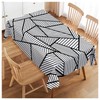 Walmsco Tablecloth Black White Striped Geometric Decor For Dining Room