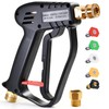 TOOLCY Short Pressure Washer Gun with 5 Nozzle Tips, 4000