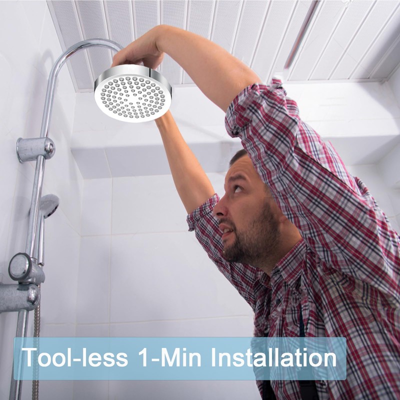 Katezon Shower Head High Pressure Rain, Luxury Showerhead with Chrome