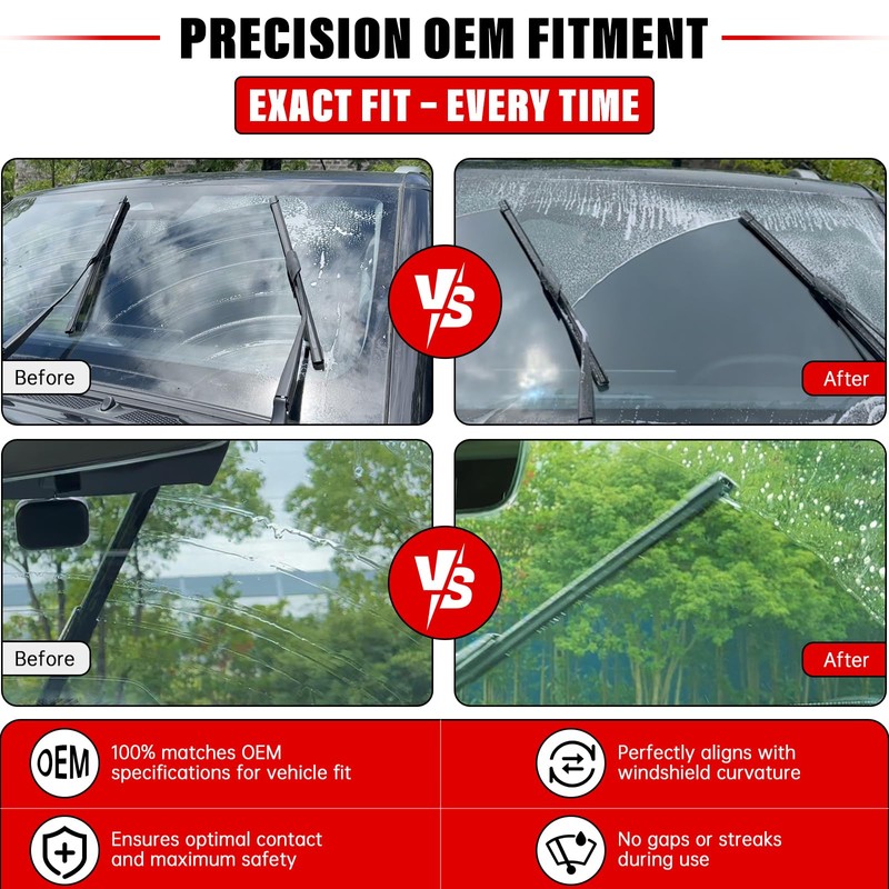RAINTOK Windshield Wiper Blades Replacement for Nissan Juke 2011 2012