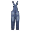 KIDSCOOL SPACE Girls Slim Washed Fashion Soft Denim Jeans Overalls,Deep