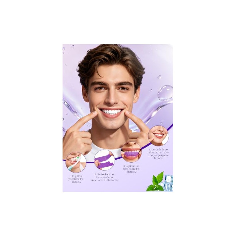 Luhi Tiras Blanqueadoras Dientes Pares Blanquear Eficaces Limpiar Eliminar Manchas