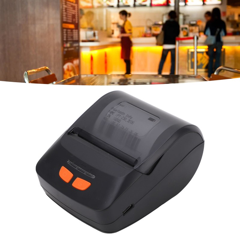 Bluetooth Thermal Printer with Label Paper Portable POS Barcode Printer