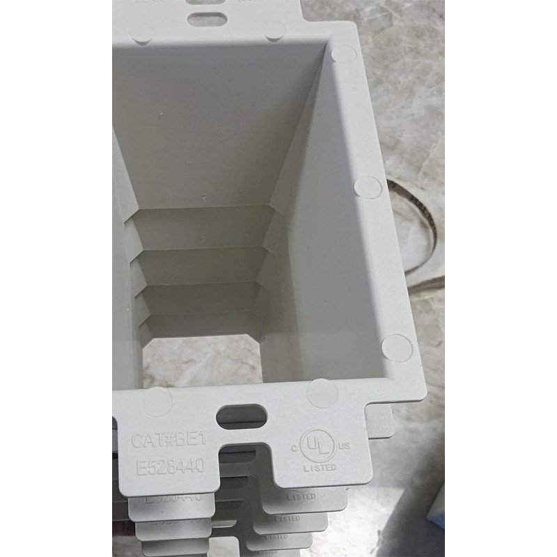 iMBAPrice BE1-25 (1-Gang) Electrical Power Outlet Box Extender - White,