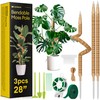 Maygrove 3-Pack 28” Bendable Moss Pole Monstera Plant Support for