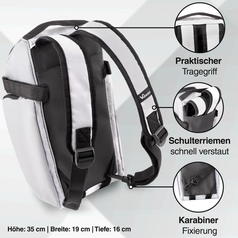 Valkental - 3-in-1 Bicycle Bag for Pannier Rack - 10L