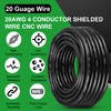 MOOKEERF 20/4 Shielded Wire 50FT,20AWG 4 Conductor Shielded Cable Stranded