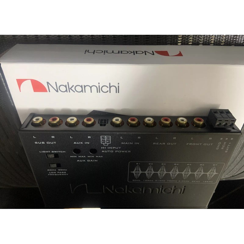 Nakamichi EQ-Z1825 Car Audio EQ 7 Band Equalizer W/ Sub