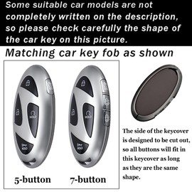 ontto 5/7 Buttons Smart Remote Car Key Cover Compatible with Hyundai 2023 2024 Key Fob,Antiscratched Key Case Fit for Ioniq 6 Grandeur GN7 Kona Elantra Car Accessories,Red