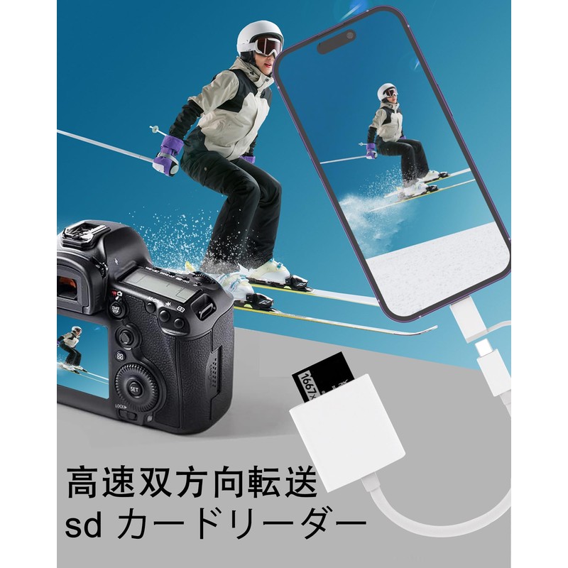 2025 New Release: SD Card Reader, 2-in-1 Lightning/Type-c USB3.0, Bi-Directional,