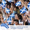 JUNEBRUSHS 20 Pcs Scotland Flag, 14x21cm Mini Handheld Flags Pocket