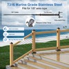 PLANTOP 20 Pairs 1/8" Black Cable Railing Kit, T316 Stainless