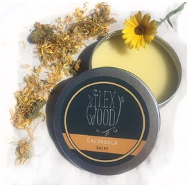 Calendula Salve - all natural balm, soothes rashes, itching, dry skin, eczema, chapped hands, palm oil free, cruelty free, plastic free, moisturising, handcrafted in the UK - 100ml