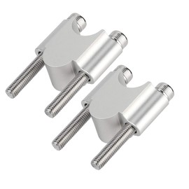 7/8 Inch 22 mm Universal Aluminium Alloy Handlebar Riser Motorcycle Handlebar Riser with Clamps for Motorcycle Dirt Bike ATV, Compatible with (Silver, black
