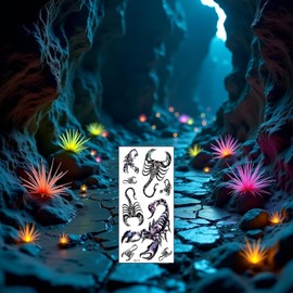 3D Scorpion Temporary Tattoos Temporary Tattoos Stickers Fashionable Fake Tattoos Removable Waterproof Body Art Tattoo Stickers for Men Women Teens Girls Boys (Scorpion)