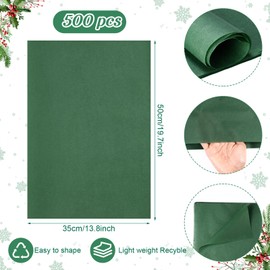 Teling 500 Sheets Tissue Paper for Gift Bags 14 x 20 Inches Gift Wrapping Tissue Paper Bulk for Weddings Birthday DIY Crafts Project Party Decor Flowers(Green)