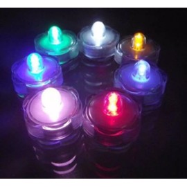 Feather Paradise Flower Shape Led Submersible Floral Lights / FloraLytes 12 Pieces -White