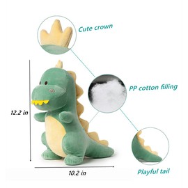 JOSON Cute Dinosaur Plush Animals, Super Soft Dinosaur Plush Dolls for Birthday Gifts for Boys and Girls (Green)