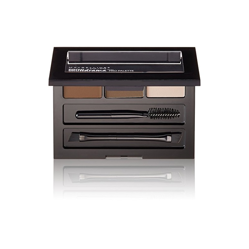 Maybelline New York Brow Drama Pro Eyebrow Palette, Deep Brown,