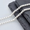 Treasure Bay Mens, Womens Solid 925 Silver Box Chain Necklace