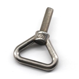 (3 Pieces) M8x290mm Triangular Lifting Eye Bolt Machine Bolt 304 Stainless Steel Threaded Machinery Shoulder Ring Bolts