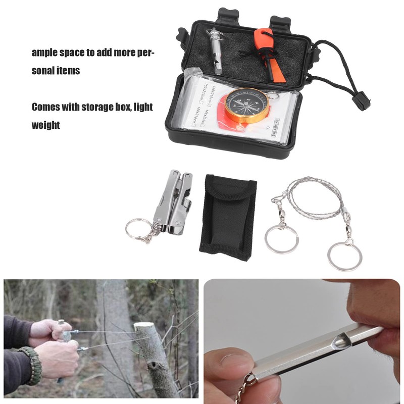 Emergency Survival Gear Equipment Tools, Survival Tool Kit Portable Emergency