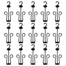 LIOOBO Pack of 15 Shoe Display Hook Shoes Drying Rack Plastic Shoes Hanger for Shop Home Supermarket Mall Black