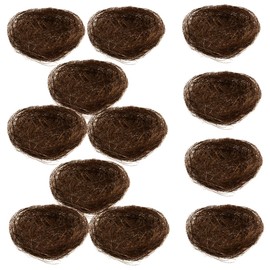 CAXUSD 16Pcs Simulated Bird Nest Ornaments Decorative Micro Landscape Props for Garden Photography Easter Decor and Birdcage Decoration