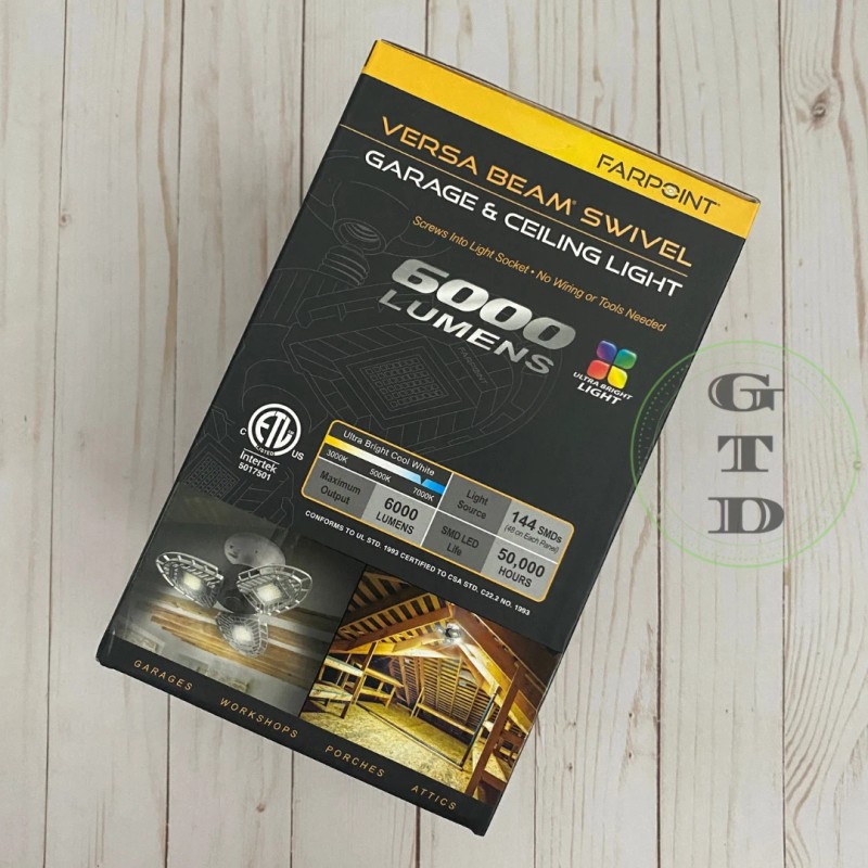 Farpoint LED Swivel Garage & Ceiling Light 6000 Lumens 144