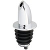 Winco Chrome Plated Free Flow Pourer, No Collar,Black