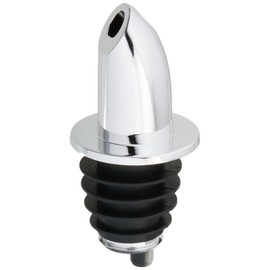 Winco Chrome Plated Free Flow Pourer, No Collar,Black