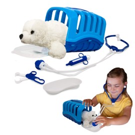 Deluxebase My Little Vet Basket - Baby Seal Set from Vet Doctors Toy Set for Kids. A cute animal set that is ideal for pretend play