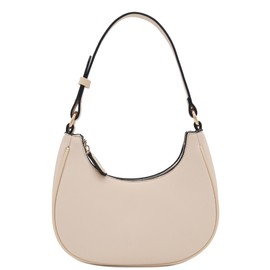 FashionPuzzle Small Crescent Shoulder Bag Underarm Purse (Nude)