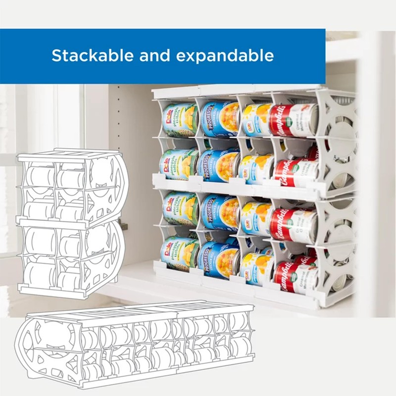 Shelf Reliance 2 Pack Can Organizer, Pantry Storage Rack, Canned