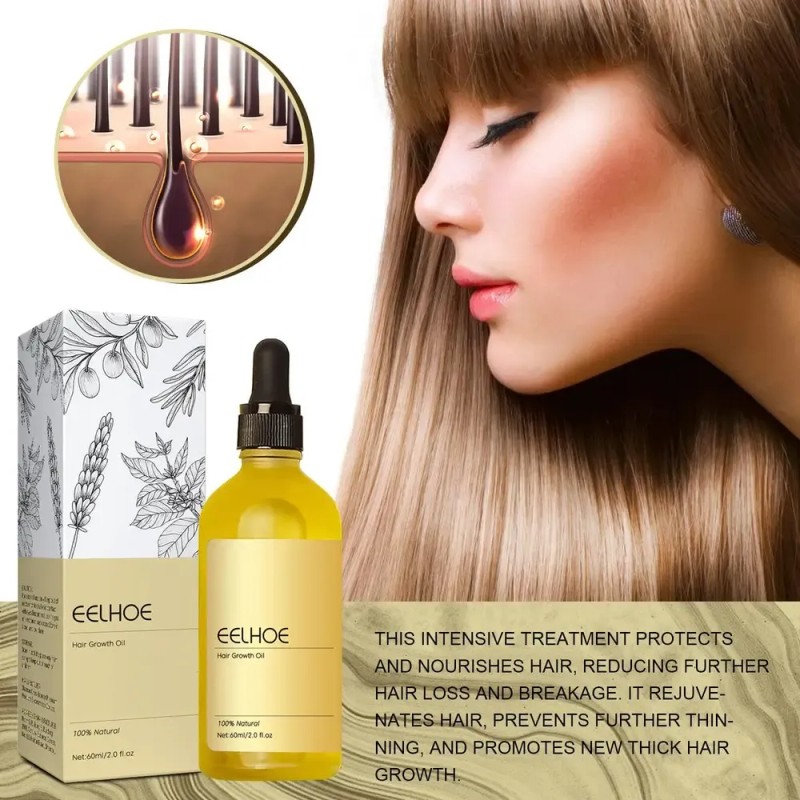 60ml*2 Aceite Vegano Natural For El Crecimiento Del Cabello