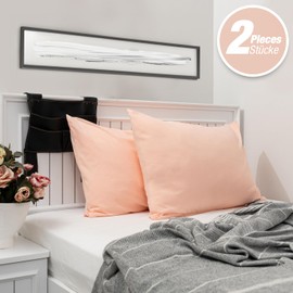 Lotusein Cushion Cover 40 x 80 cm (Set of 2) – Pink – 100% Jersey Cotton 175 g/m² Cushion Covers – Cushion Cover for Cushions with Zip – Oeko-Tex Certified