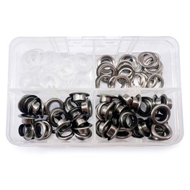 10 mm Eyelet Pliers Eyelet Set with Tool Silver Grommet Advertising Eyelet Set with Grommet Adjustment Tool for Fabrics, Canvas, Tarpaulins, Awnings, Tents, Banners and Outdoor Advertising