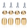 4 PCS Brass Cutting Board Feet with Silicone Anti-Slip Pads,