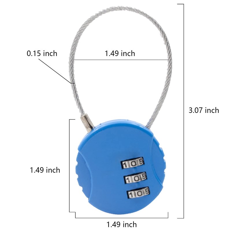 4 Pack Small Locker Lock Digit Combination Lock for School,Toolbox,