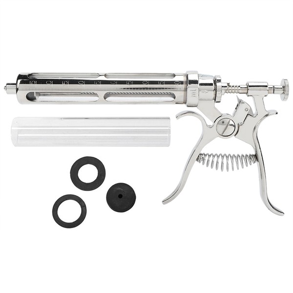 50ml Stainless Steel Semi Automatic Adjustable Continuous Syringe Veterinary Vaccine