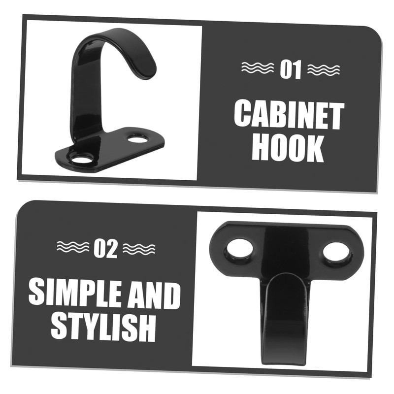 ULTECHNOVO 6Pcs Heavy Duty Iron Ceiling Hooks Screw Mounted Under