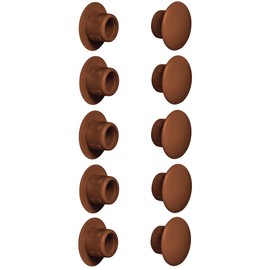 cyclingcolors 10 x Cover Caps Plastic Blind Hole Plugs Blanking Plugs Cover Furniture (Diameter 8 mm / Deer Brown RAL 8007)