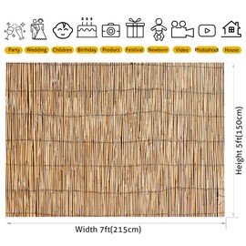 Hawaiian Tropical Beach Backdrop 6x4ft Aloha Luau Party Decorations Brown Luau Grass Photography Background for Photoshoot