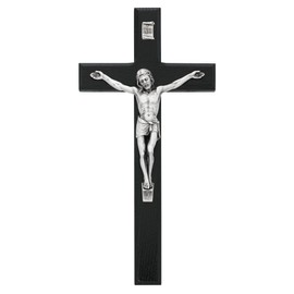 10 Black/Silver Crucifix"